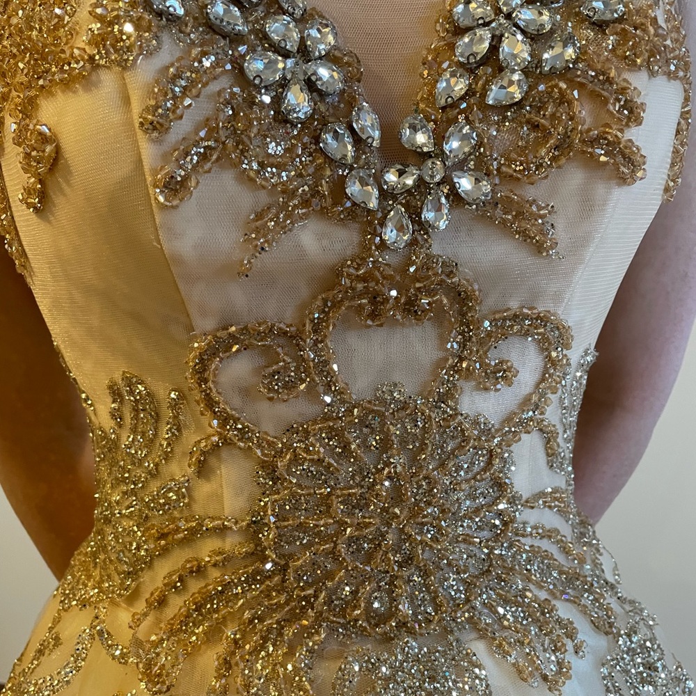 Gorgeous Champagne Gold Wedding/Prom Dress